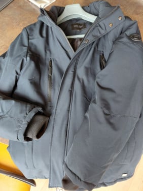 Heren winterjas, maat L, kleur blauw, merk Cars Jeans