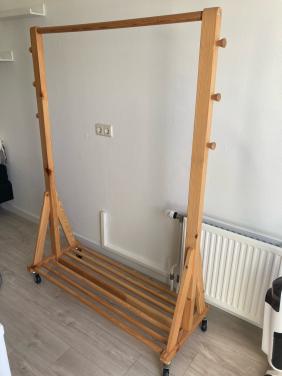 Houten kledingrek ikea kapstok