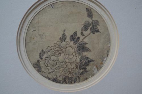 Schitterende oude Japanse tekeningen in passe-partout (3)