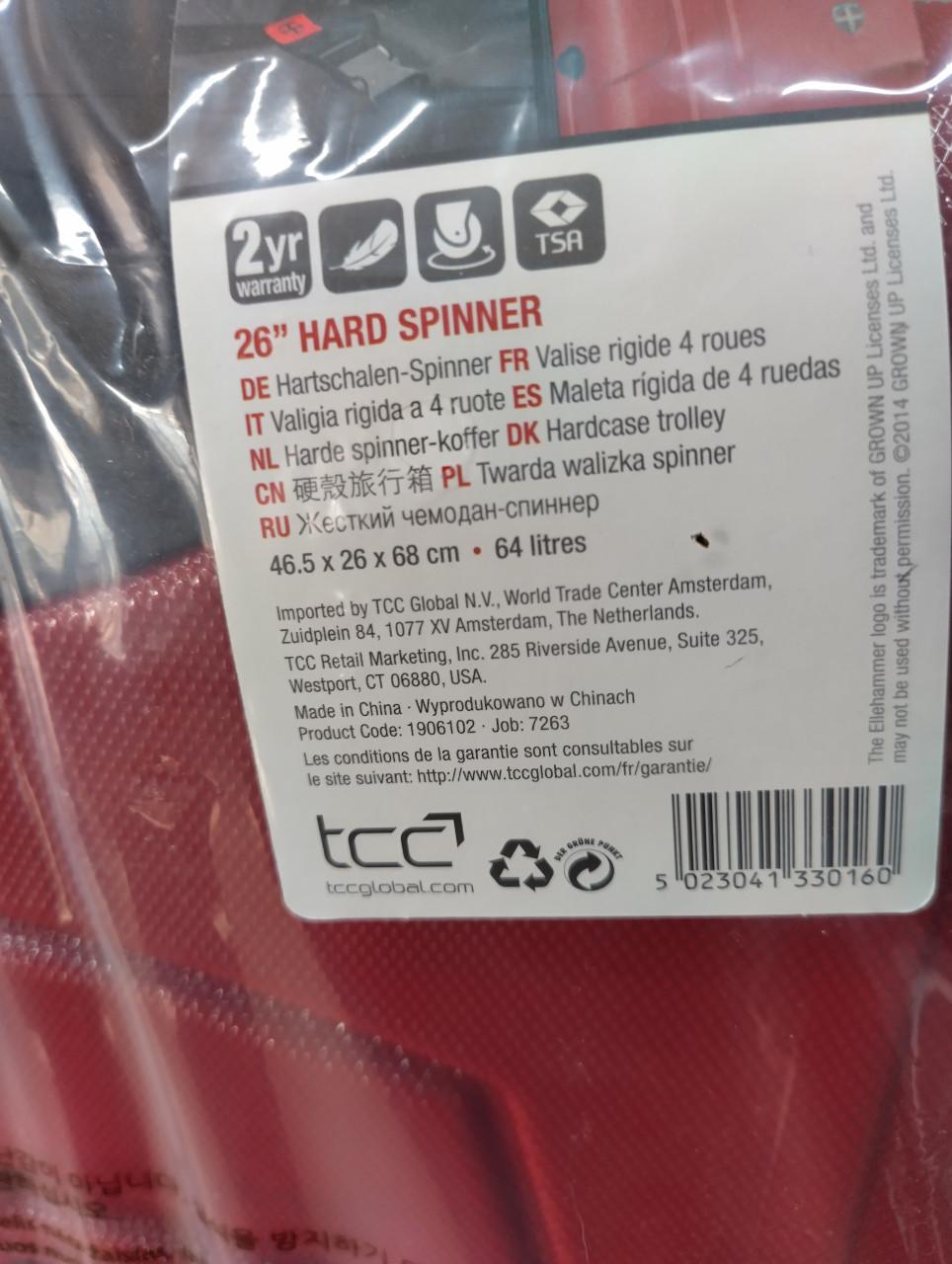 26" nieuwe hard case spinner