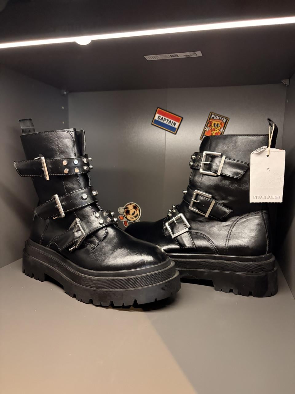 Stradivarius  Boots Zwart – Maat 37 – Chunky
