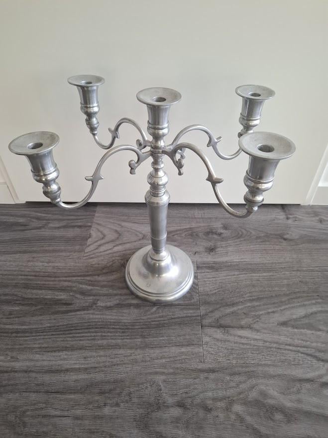 Rivièra Maison l zilveren kandelaar l 50 cm hoog x 42,5 cm breed