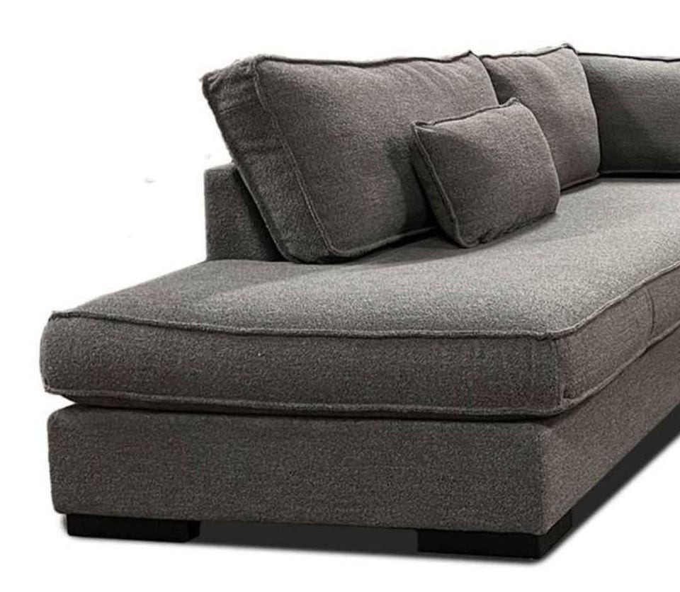 SCHITTERENDE HOEK/LOUNGEBANK IN IJZERSTERKE STOF ALPHINE BROWN SHOWMODEL
