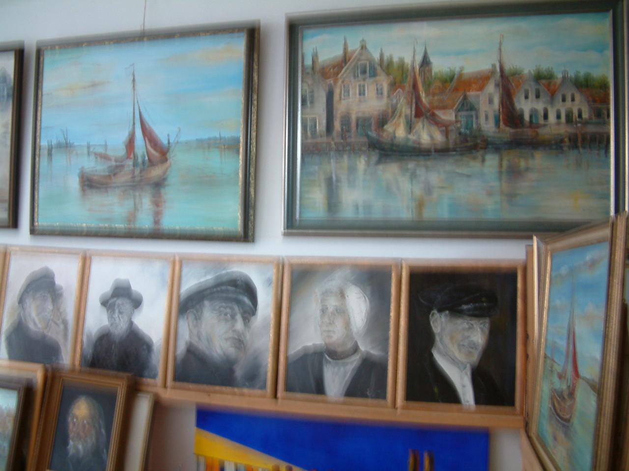 Schilderij haven geschilderd van uit Zwolle  Jac Caljouw