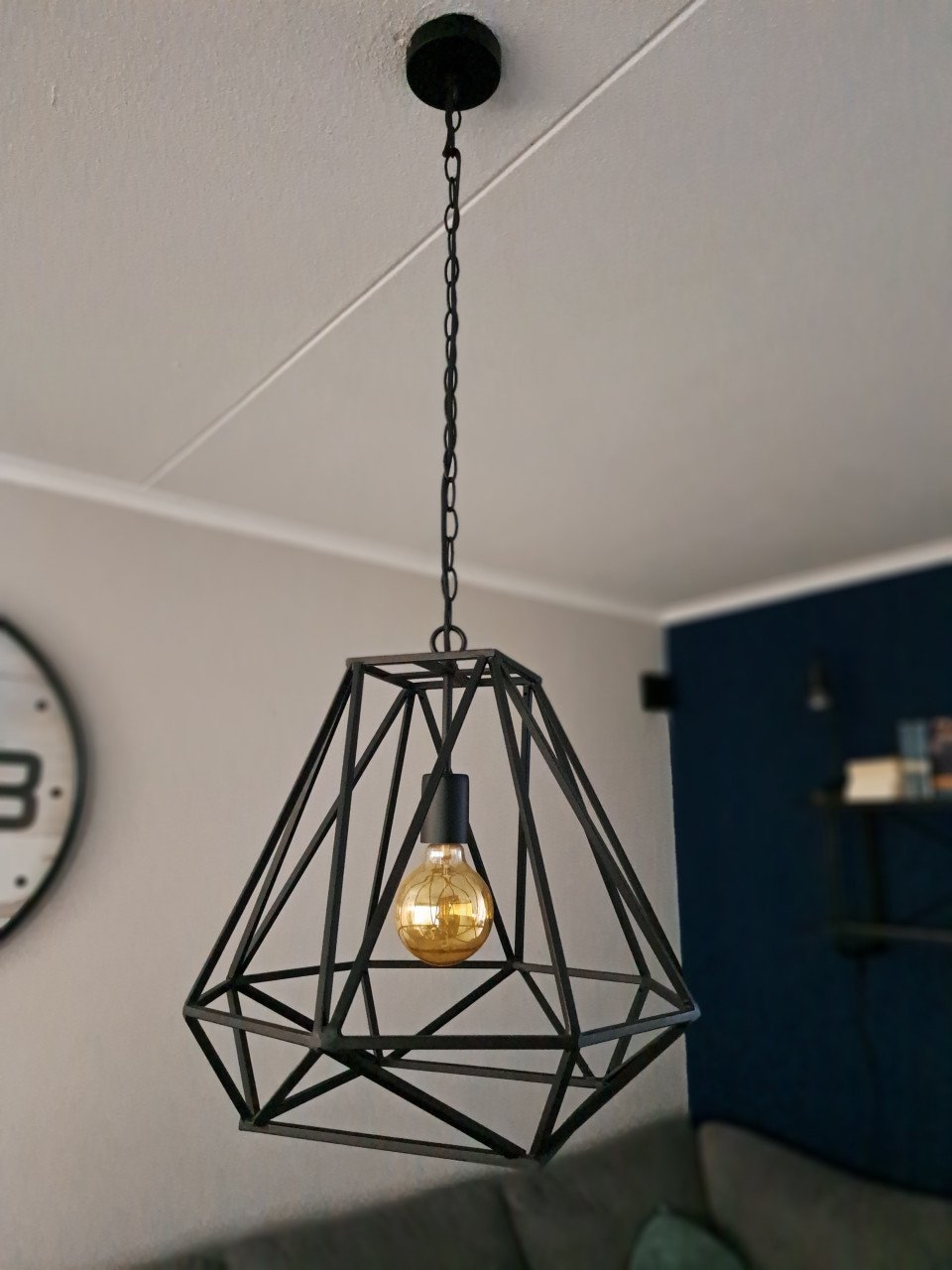 Mooie metalen hanglamp