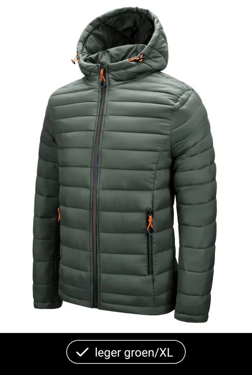 Gewatteerde heren winterjas