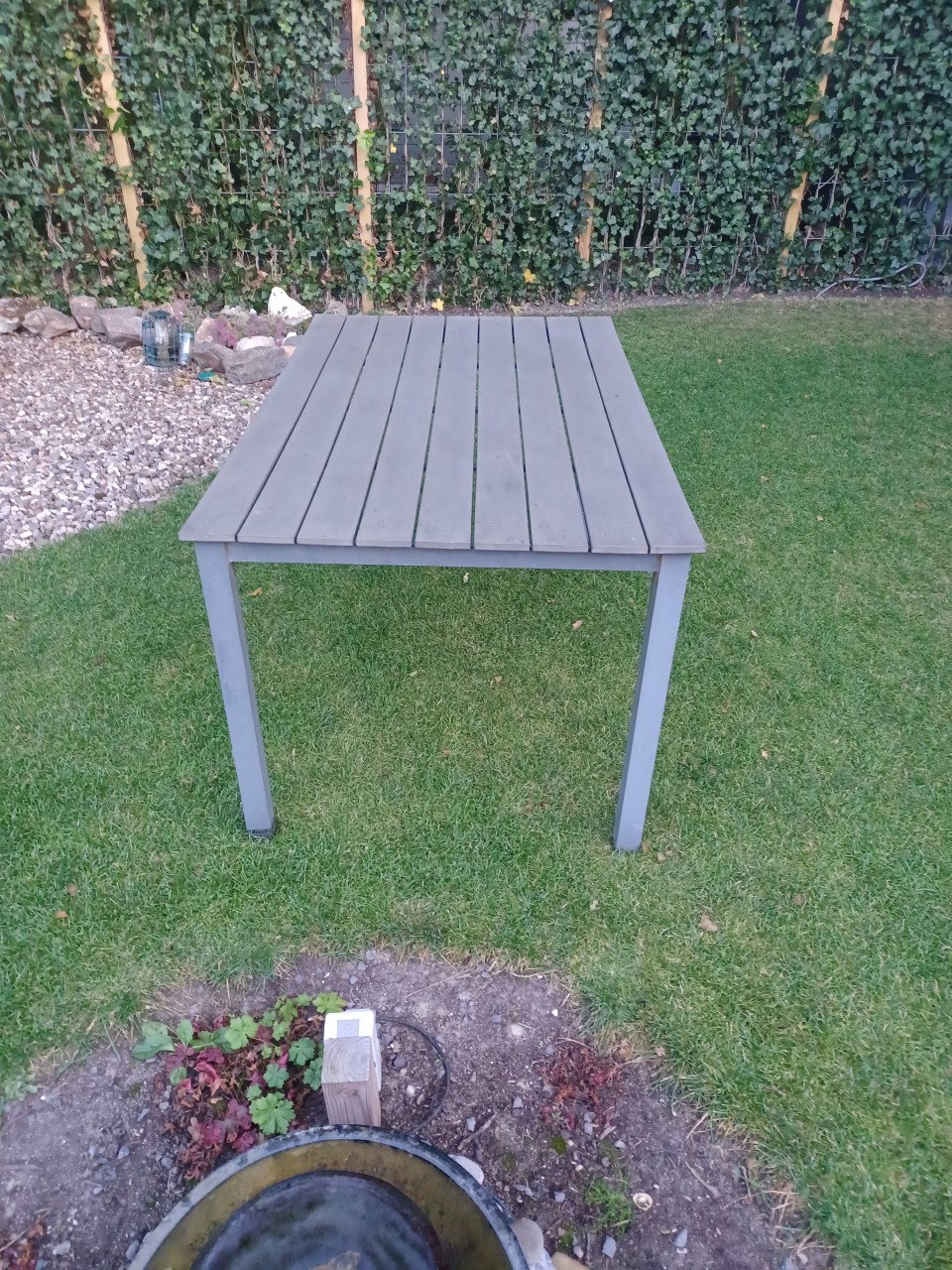 Tuintafel 90x150x74cm, aluminium/composiet