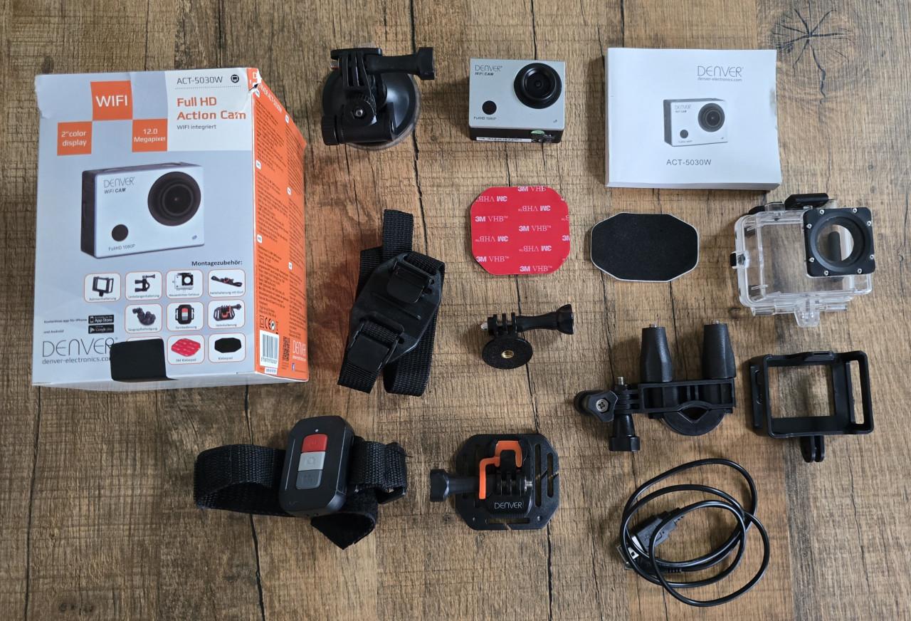 Denver Action Cam ACT-5030W Full HD WiFi - Zeer complete set