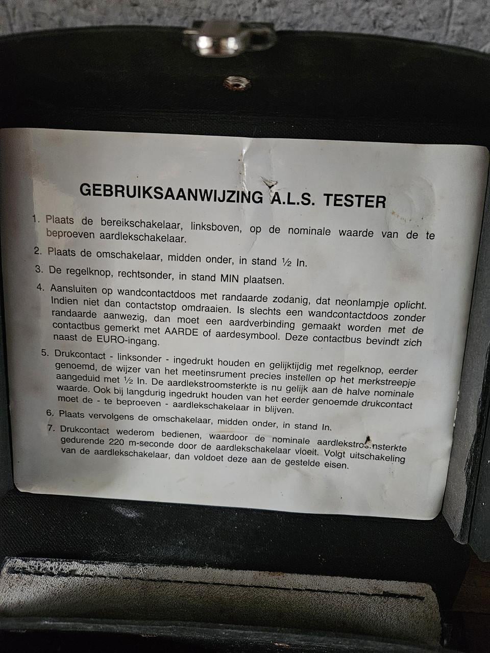 Antieke KEMA ALS Tester voor aardlekschakelaars Type N uniek