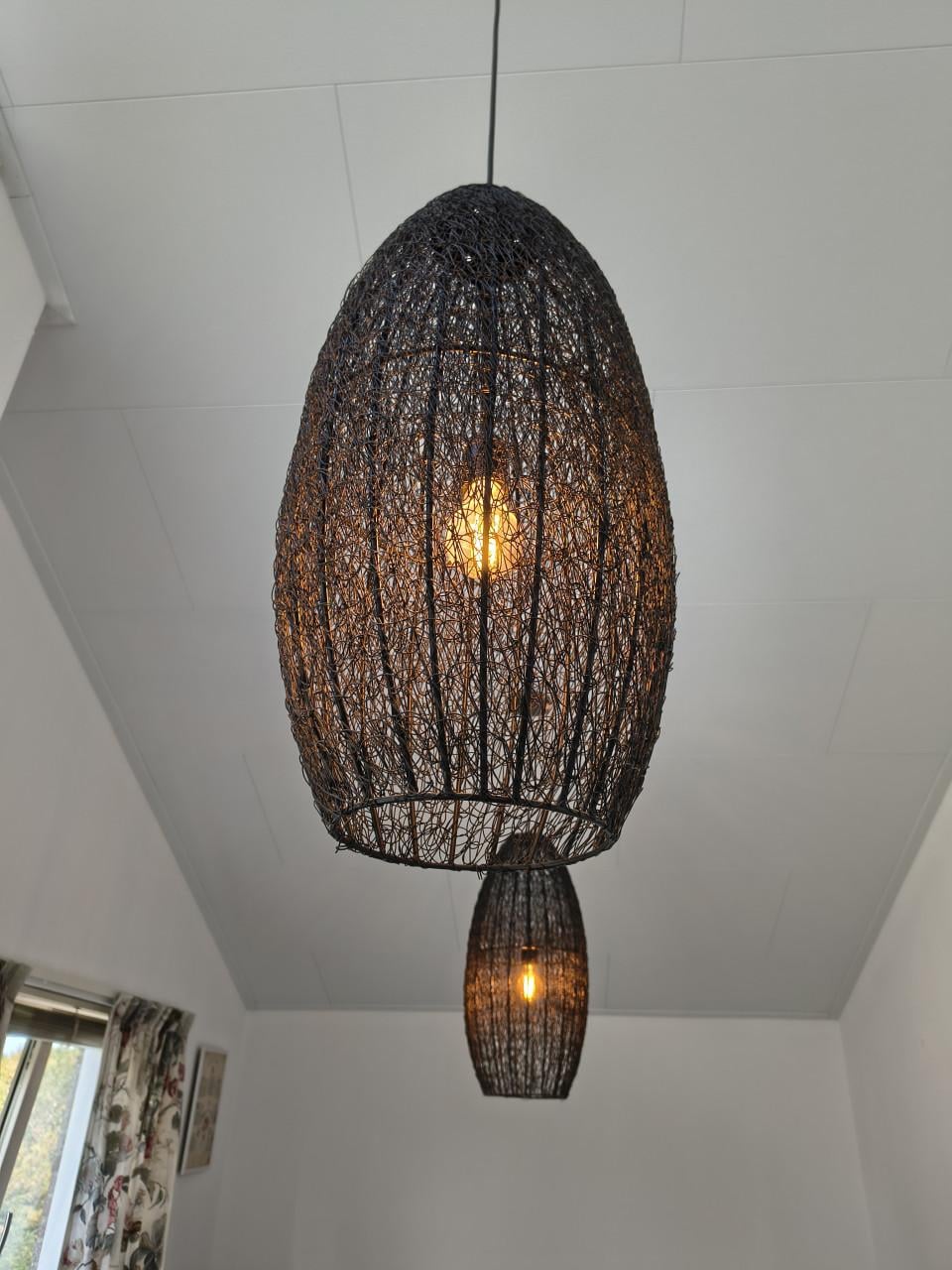 Set industriële design hanglampen