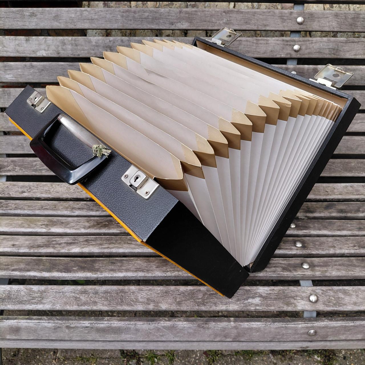 Vintage platenkoffers voor LP's (5x)