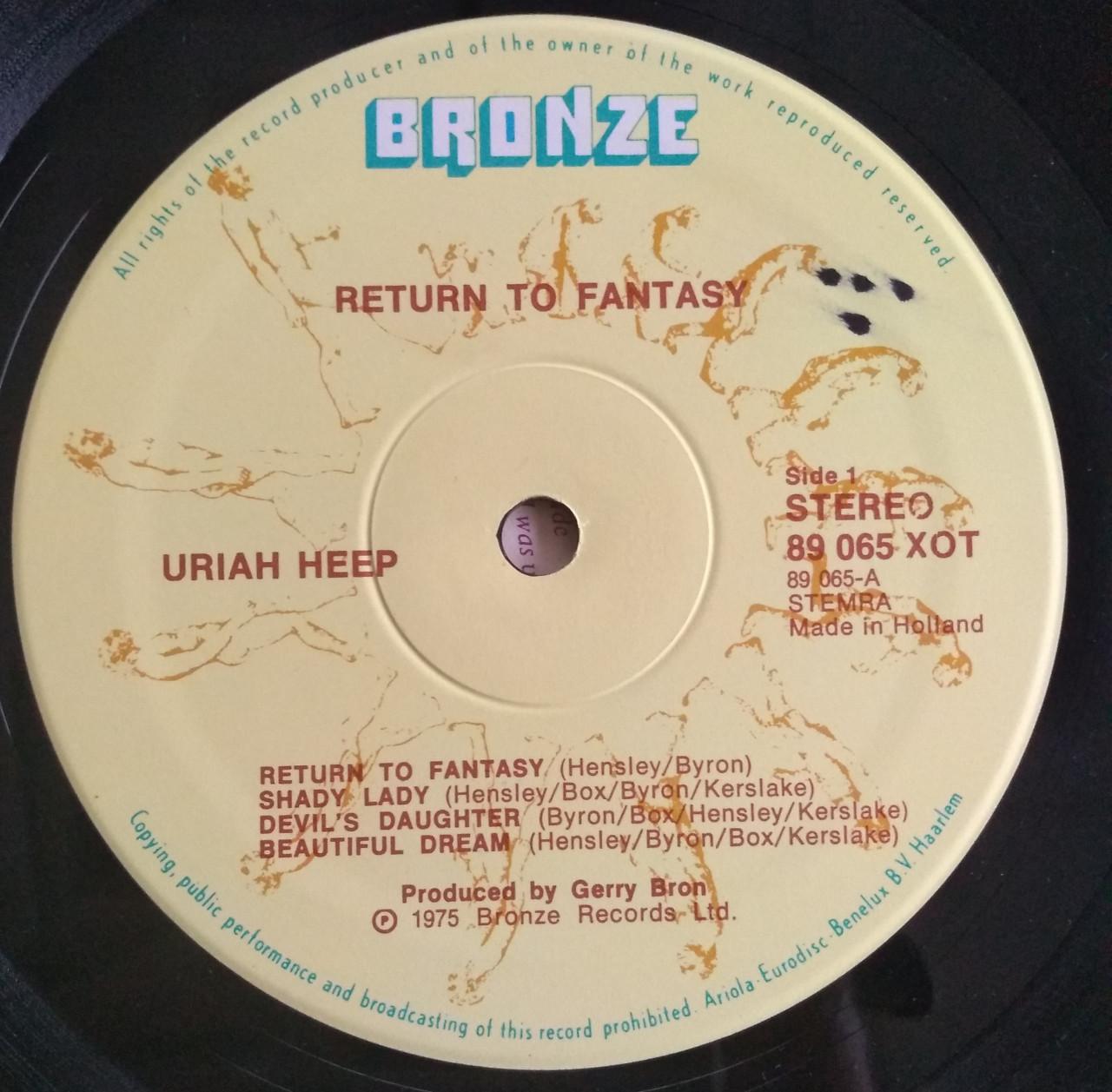 Te Koop LP Uriah Heep -  Return To Fantasy