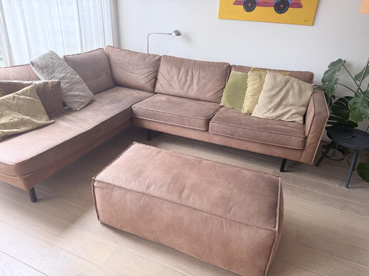 Hippe hoekbank+ hokker