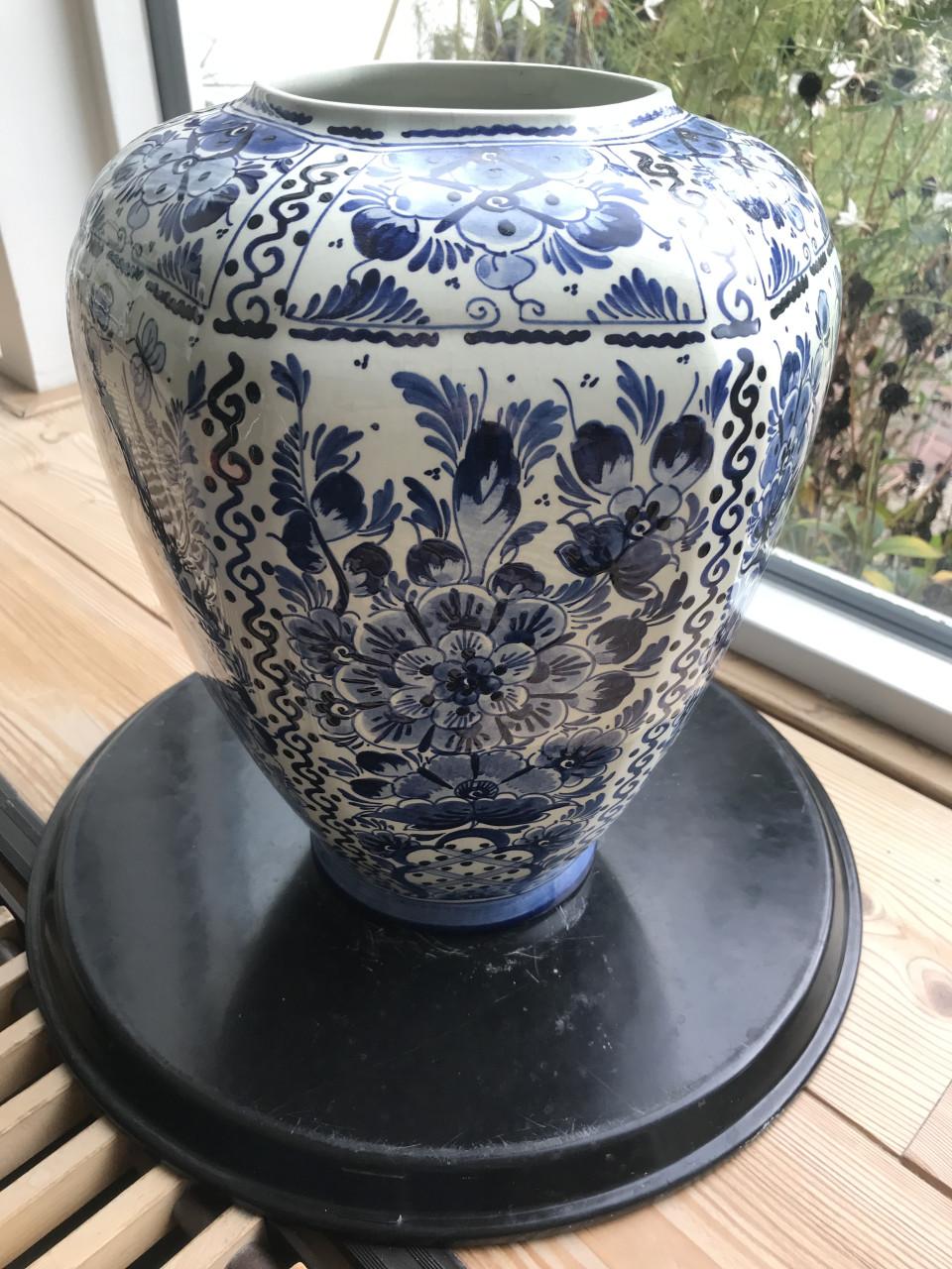 Grote Delftsblauwe vaas