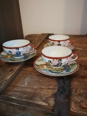 Kop en schotels porselein