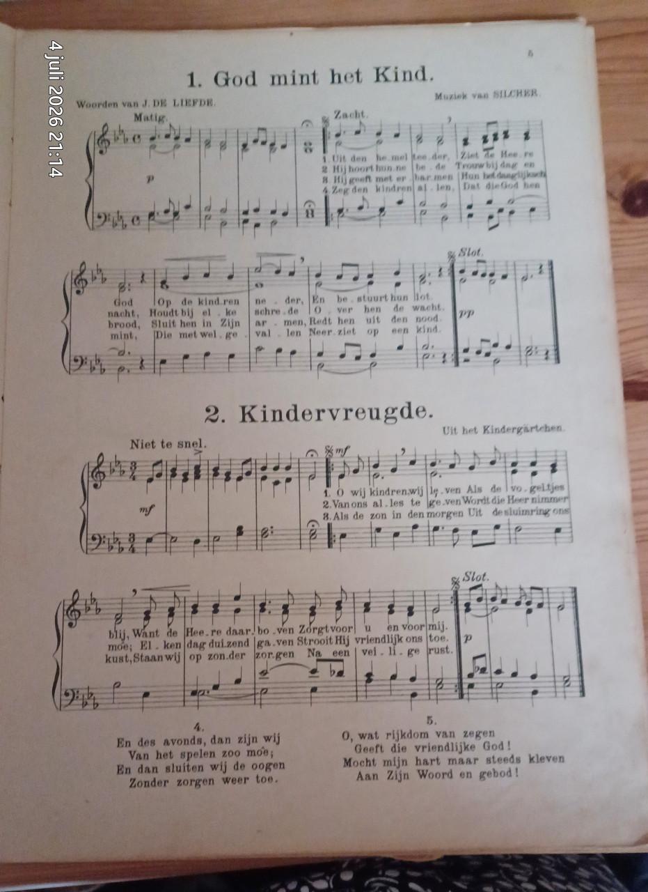 De liefde, Liederenbundel voor school en huisgezin
