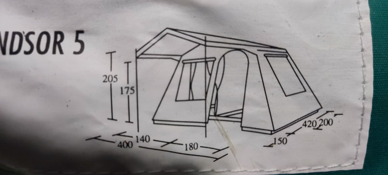 Bungalow tent katoen 5-pers