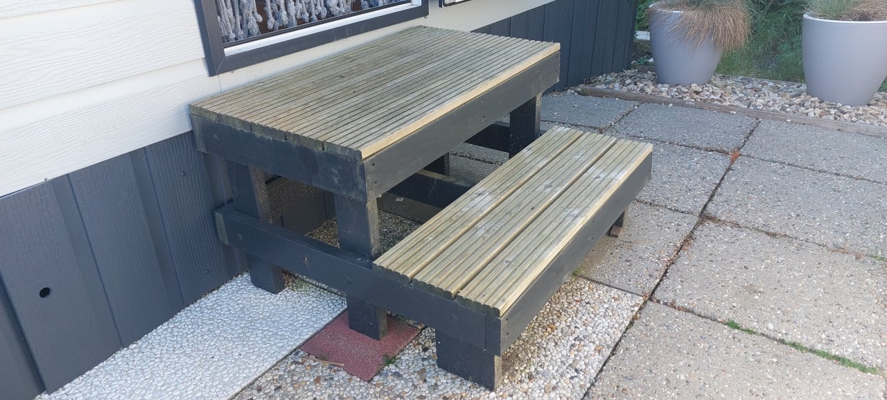 Opstap / trapje voor  stacaravan of chalet