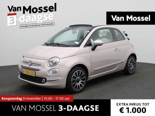 Fiat 500 C 1.0 hybrid star | cabrio | half-leder | navigatie | climate cont