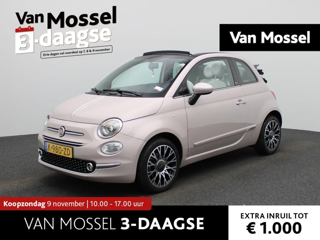 Fiat 500 C 1.0 hybrid star | cabrio | half-leder | navigatie | climate cont