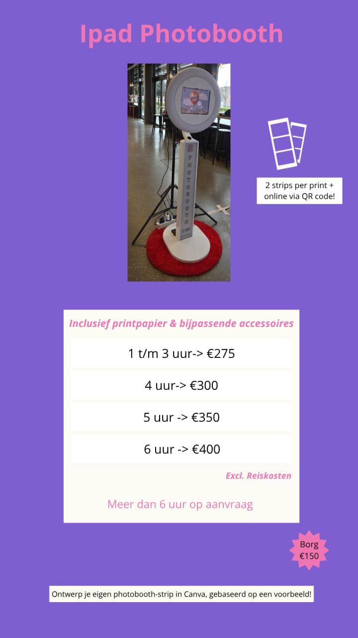 Ipad photobooth huren Zeeland
