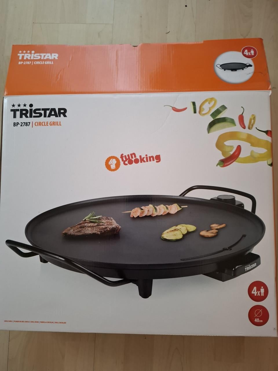 Tristar ronde grill plaat