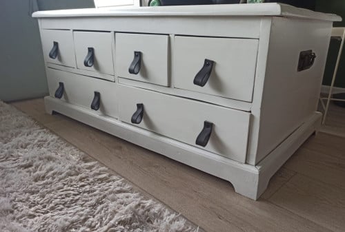 Koffietafel met lades 'Chest look'