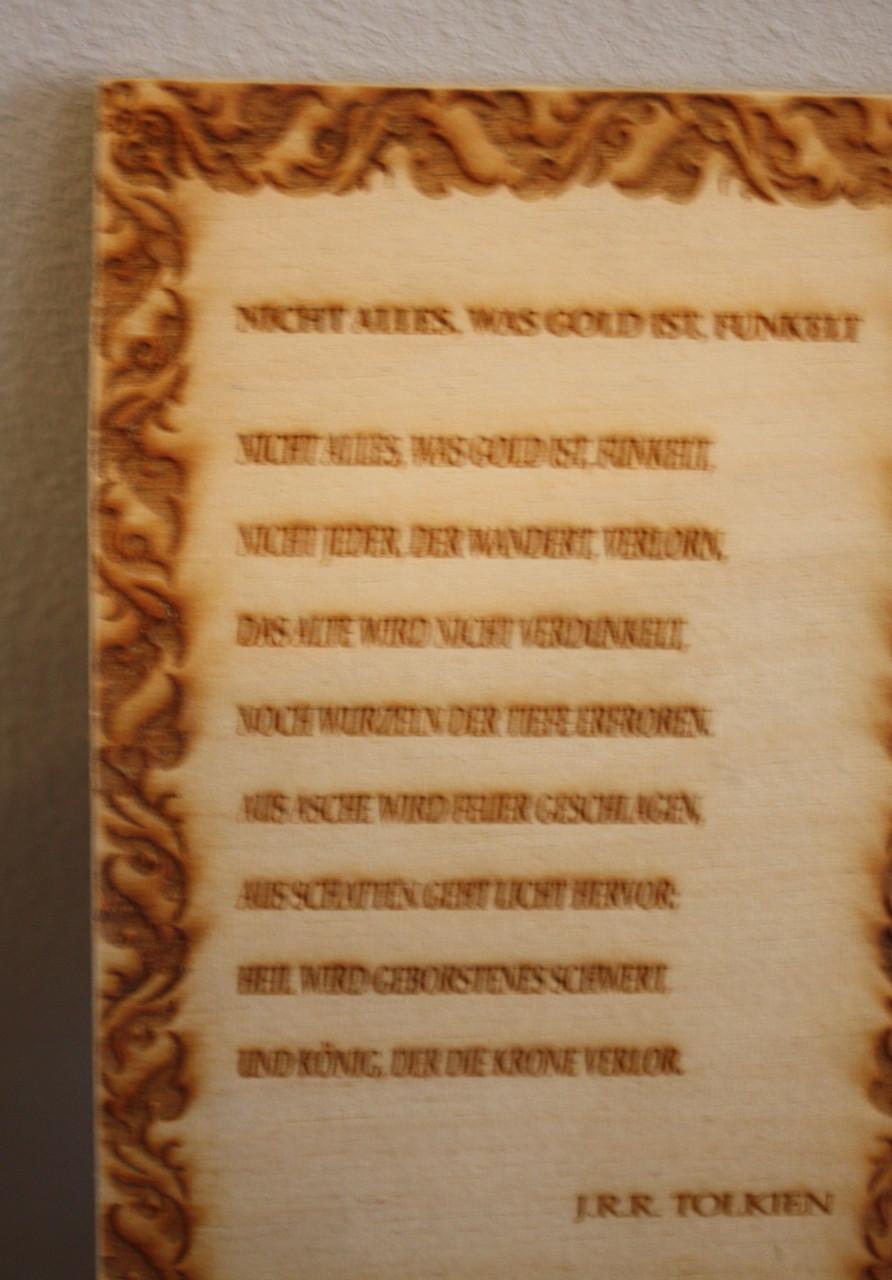 Houten tekst lijstje