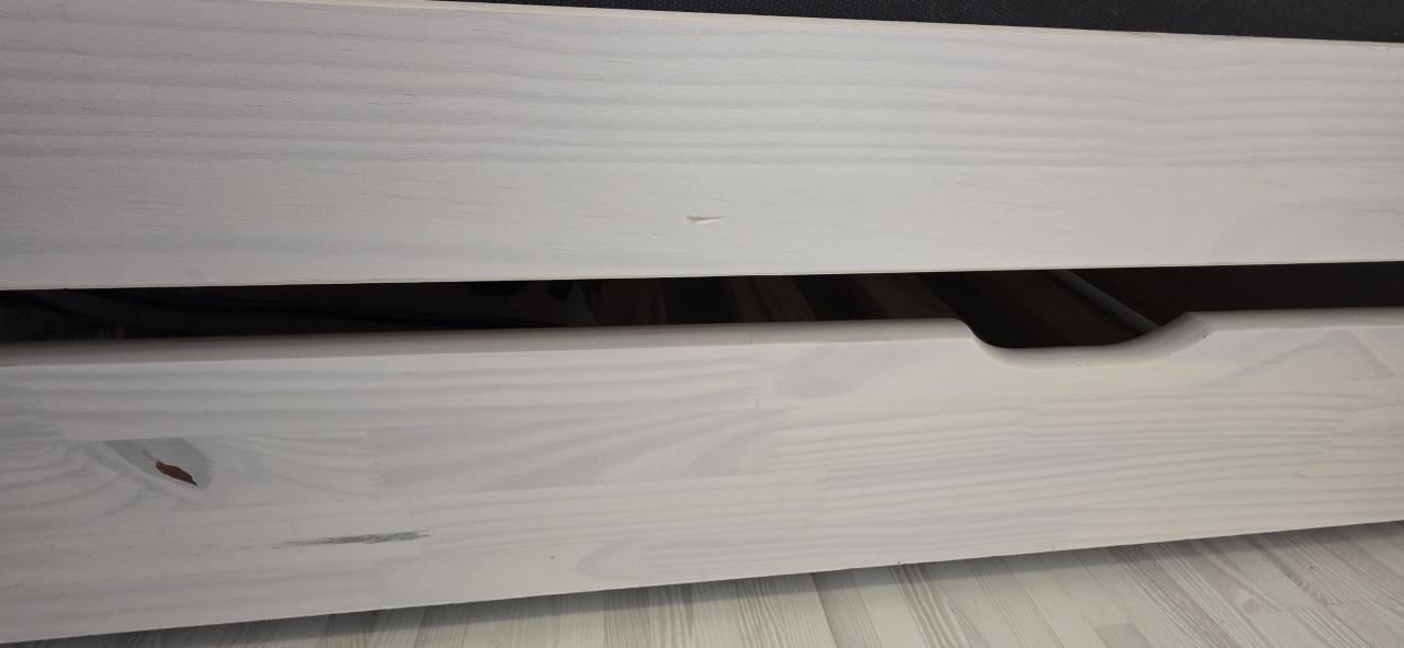 Bed met bedlade 90x200 incl matrassen, whitewash