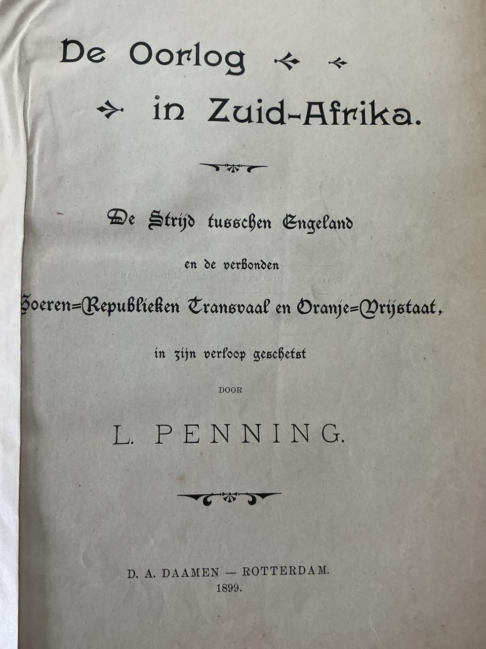 Triologie De oorlog in Zuid-Afrika van L. Penning