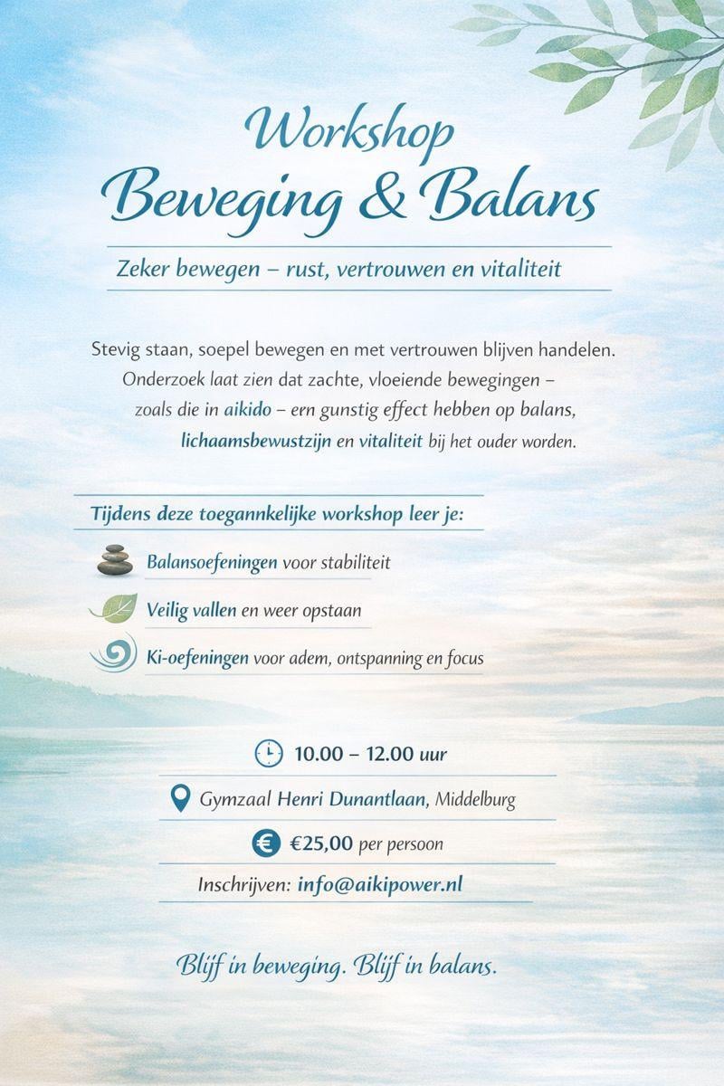 Workshop vitaliteit & balans.
