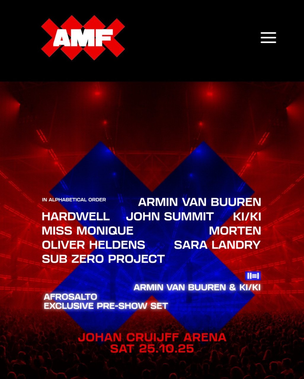 Te koop: 2 tickets voor AMF as zaterdag