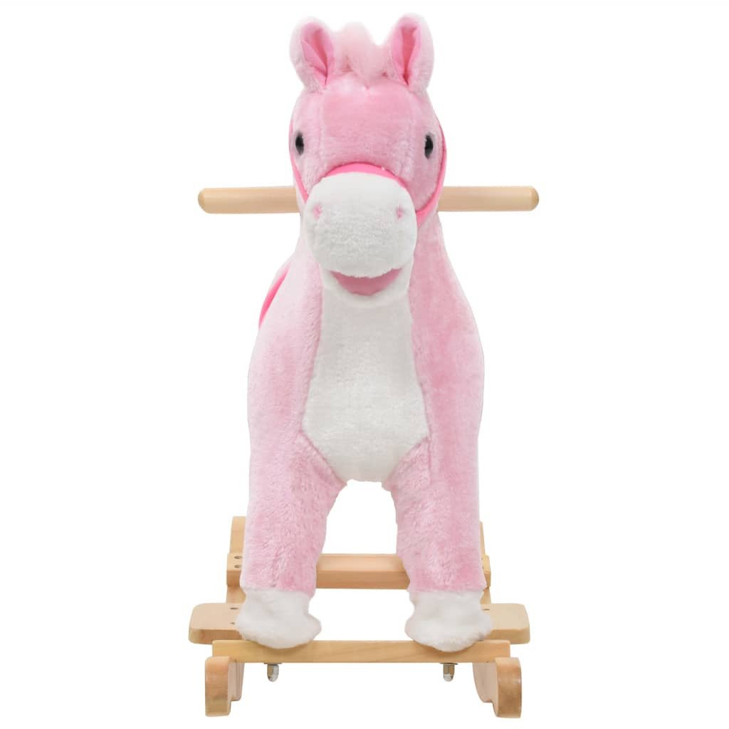 Hobbeldier paard 65x32x58 cm pluche roze casa xl
