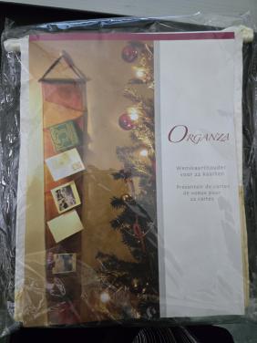 Organza wenskaarthouder voor 22 kerstkaarten.