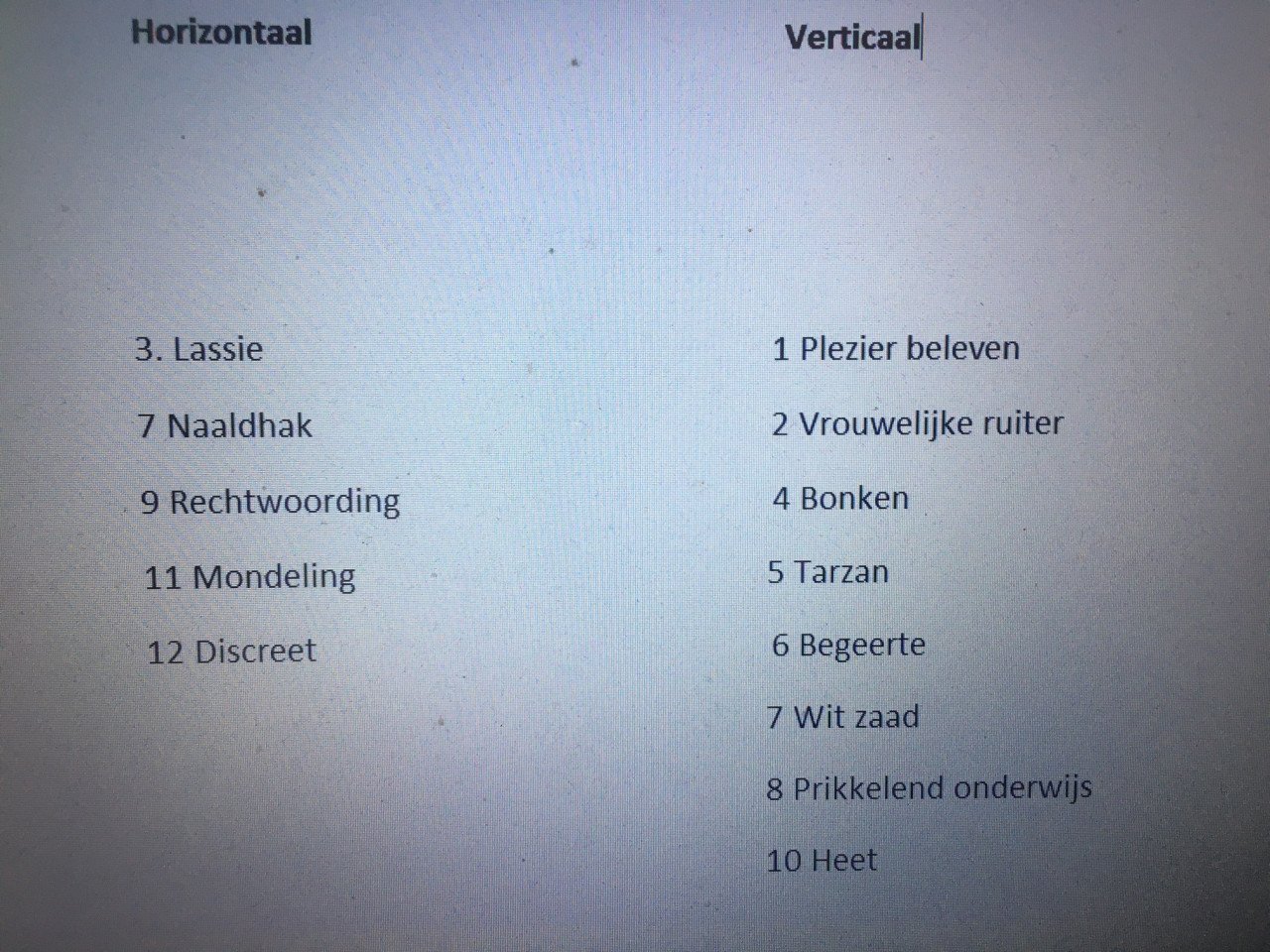 Een kriebelende puzzel