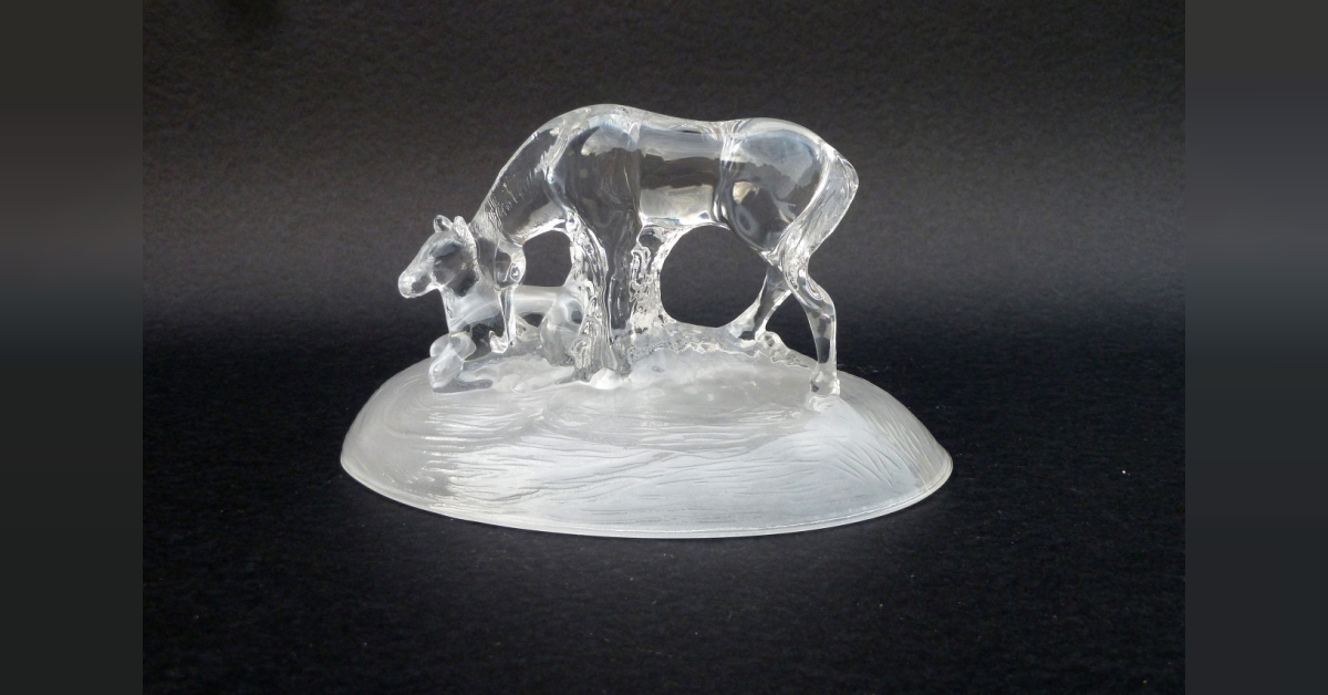 Crystal d'Arques Paard met veulen - kristallen beeldje