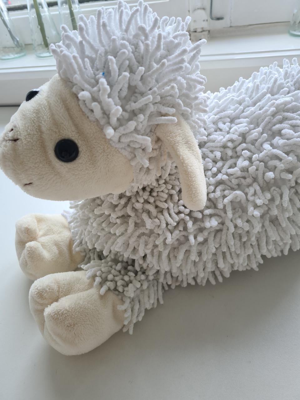 Zacht wit knuffeldier schaap , 30 - 40 cm