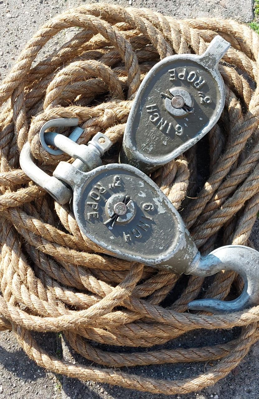 Touw + 2 Dubbele Katrollen