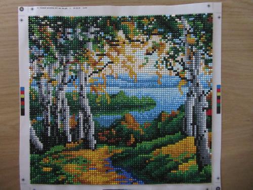 Mooie gemaakte diamond painting, Landschapsschilderijtje