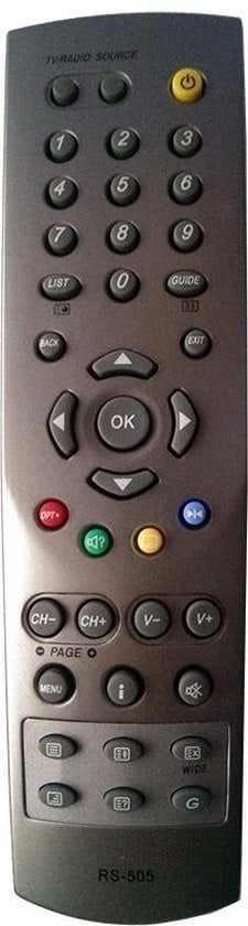 Originele Humax afstandsbediening , type RS 505, incl. nieuwe batterijen
