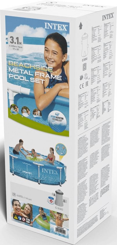 Zwembad 305 x 76 Intex Beachside incl. filterpomp