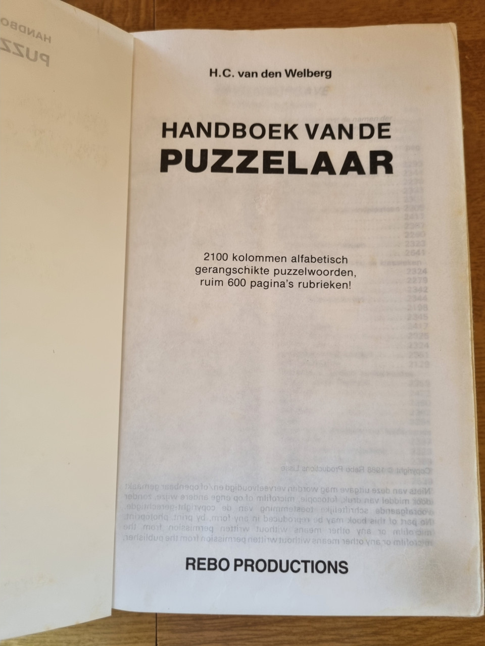 Woordenboek voor kruiswoordraadsels
