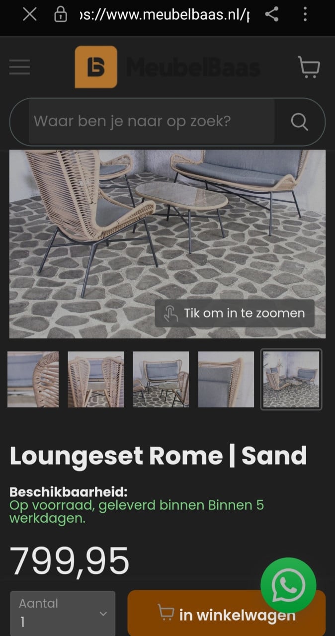 Loungeset nieuw