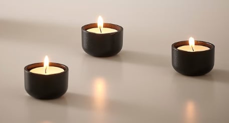 Ikea HEDERVÄRD theelichthouder zwart