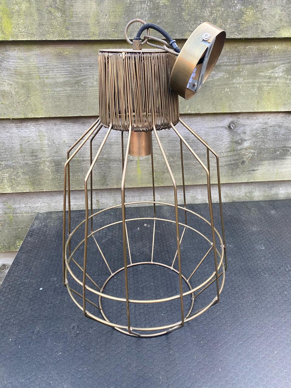 Hanglamp bronskleurig met E27 fitting