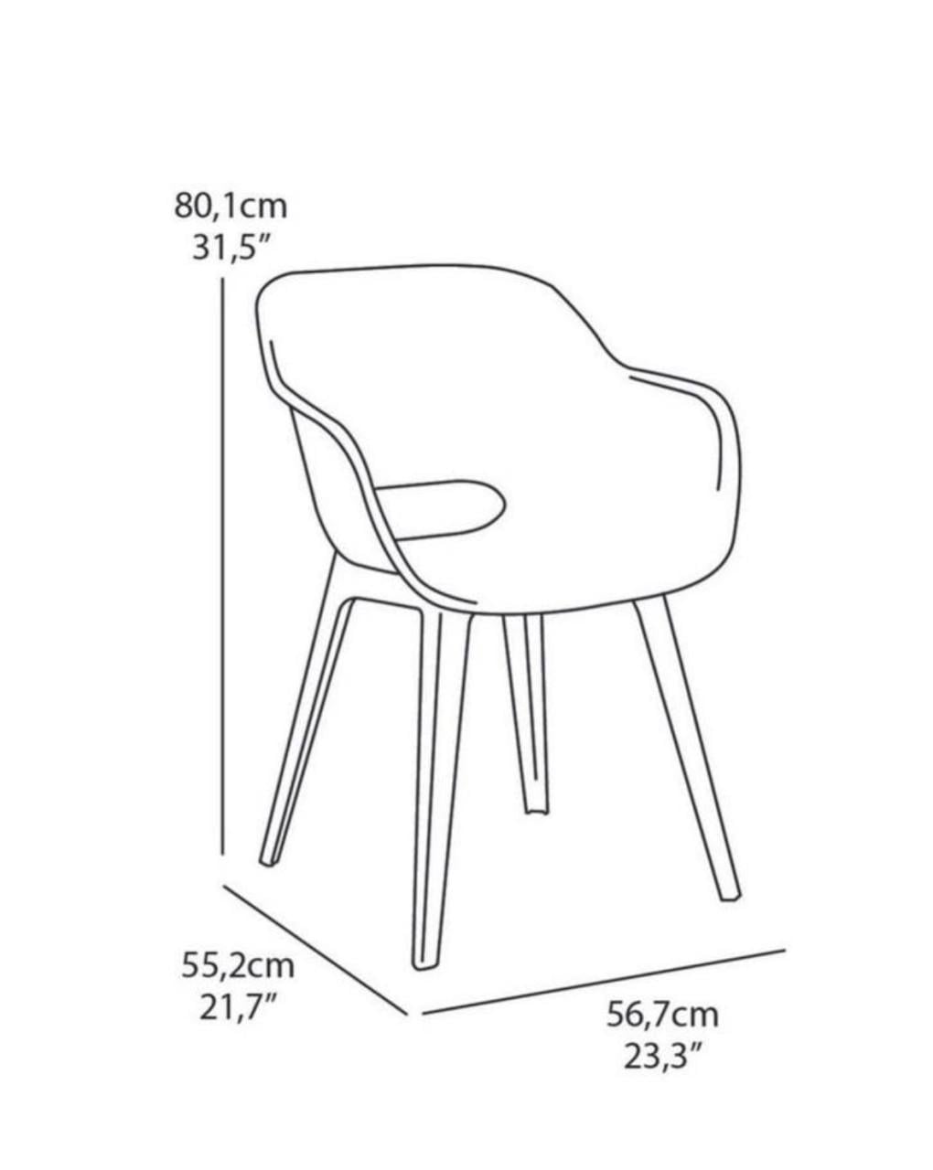 Zes tuinstoelen incl kussens