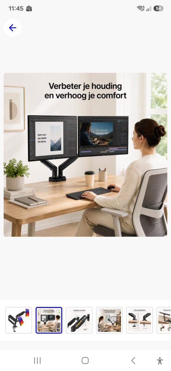Sounix dubbele monitor standaard