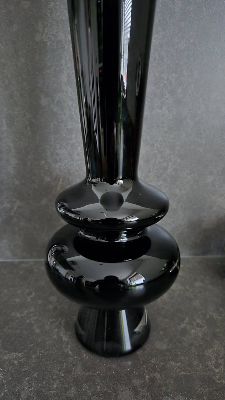 Grote/hoge zwarte design Vaas