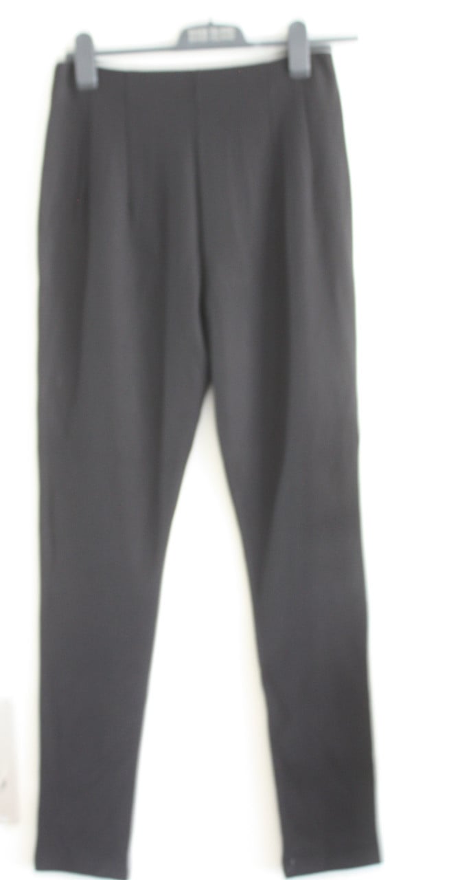 Nieuwe zwarte broek met schuifknoop en valze zakken  maat xs