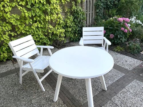 Tuintafel met 2 stoelen